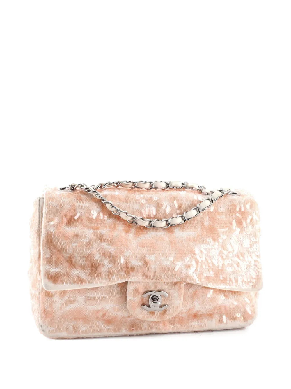 Chanel Pre Owned Classic Single Flap Bag Sequins Small Shoulder Bag — Same as shown — Size One Size — Front View