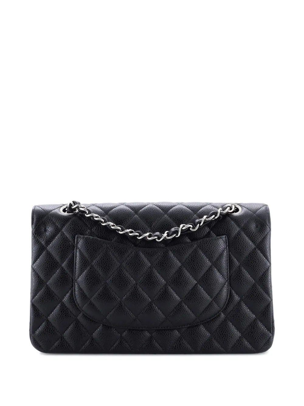 Chanel Pre Owned Classic Double Flap Bag Quilted Caviar Medium Shoulder Bag — Same as shown — Size One Size — Side View