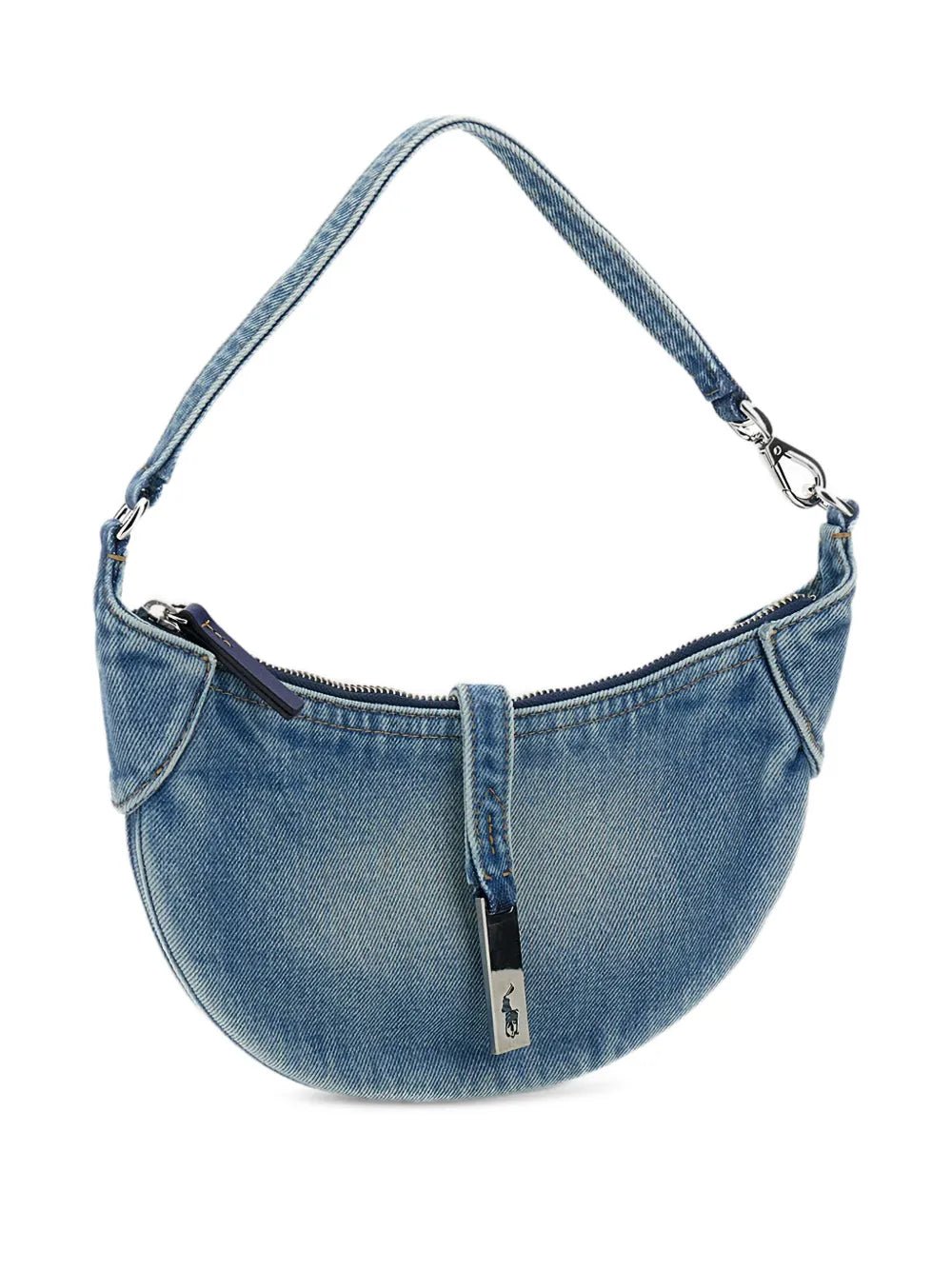 Polo Ralph Lauren Buckle Detail Denim Shoulder Bag — Same as shown — Size One Size — Back View