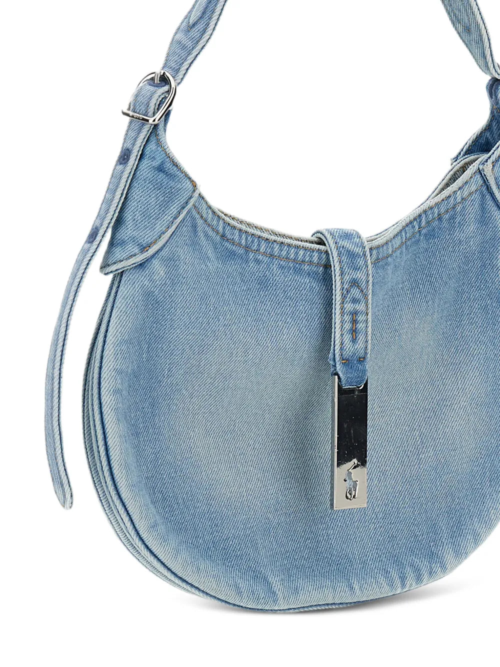 Polo Ralph Lauren Denim Effect Shoulder Bag — Same as shown — Size One Size — Top View