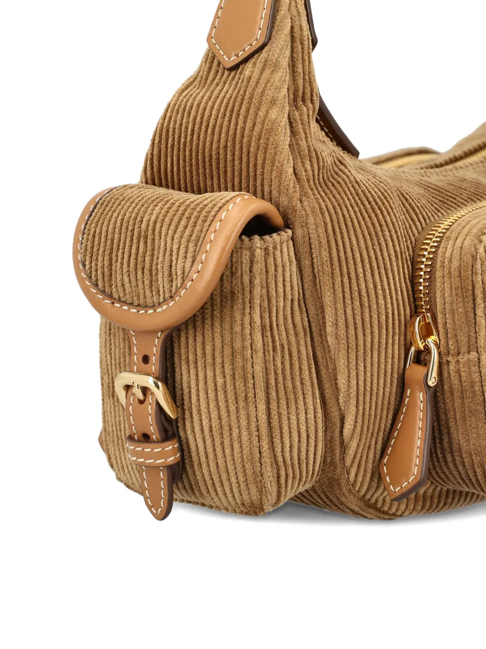 Miu Miu Pocket Corduroy Shoulder Bag — Same as shown — Size One Size — Top View