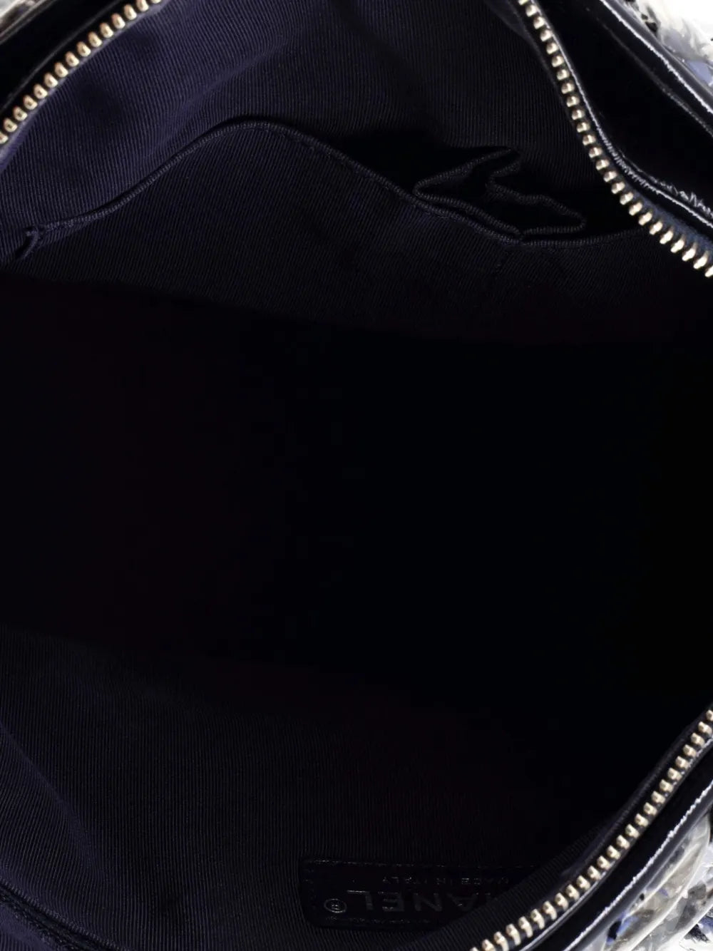 Chanel Pre Owned Gabrielle Chevron Pvc Over Tweed Medium Hobo Bag — Same as shown — Size One Size — Top View