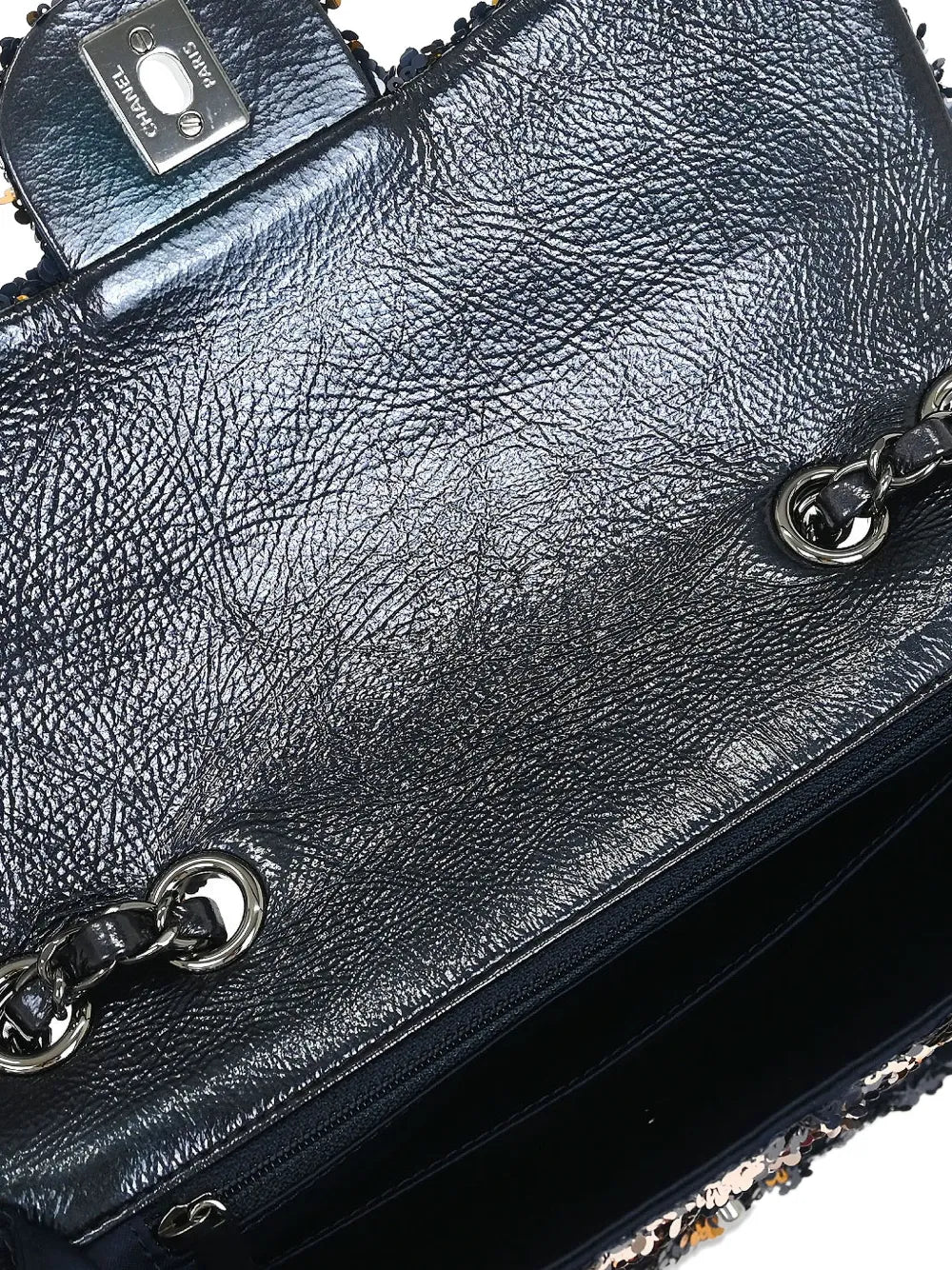 Chanel Pre Owned 2018 2019 Sequin Embellishment Shoulder Bag — Same as shown — Size One Size — Top View