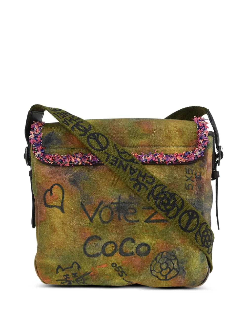 Chanel Pre Owned 2015 2016 Graffiti On The Pavements Shoulder Bag — Same as shown — Size One Size — Side View