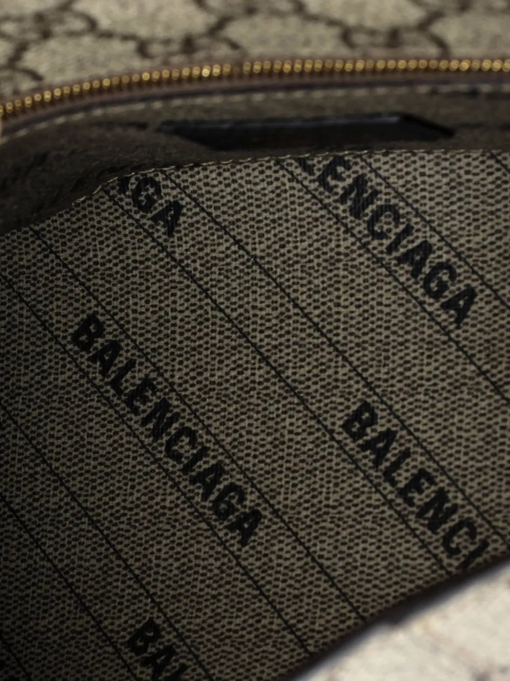 Gucci Pre Owned X Balenciaga The Hacker Project Hourglass Top Handle Bag Gg Coated Canvas Small Shoulder Bag — Same as shown — Size One Size — Detail View