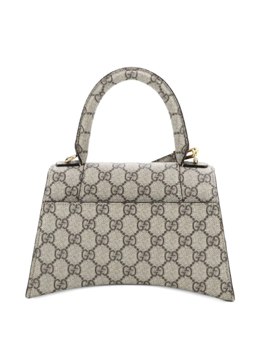 Gucci Pre Owned X Balenciaga The Hacker Project Hourglass Top Handle Bag Gg Coated Canvas Small Shoulder Bag — Same as shown — Size One Size — Side View