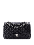 Chanel Pre Owned Classic Double Flap Bag Quilted Lambskin Jumbo Shoulder Bag — Same as shown — Size One Size — Front View