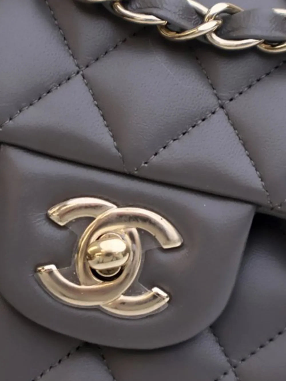Chanel Pre Owned 2021 2025 Small Classic Lambskin Double Flap Shoulder Bag — Same as shown — Size One Size — Top View