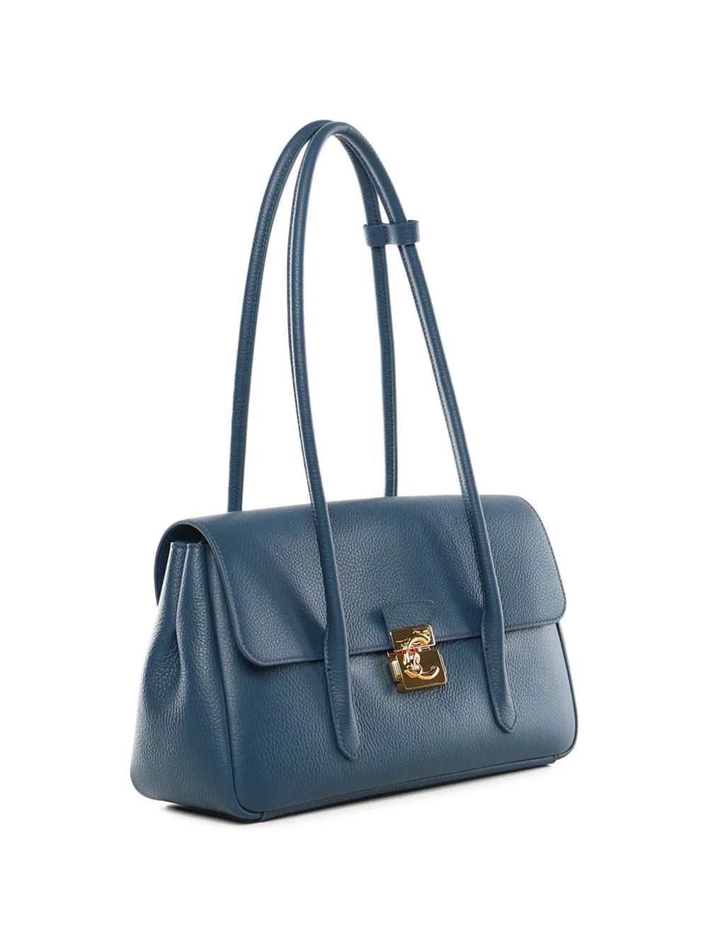 Coccinelle Turnlock Leather Shoulder Bag — Same as shown — Size One Size — Back View
