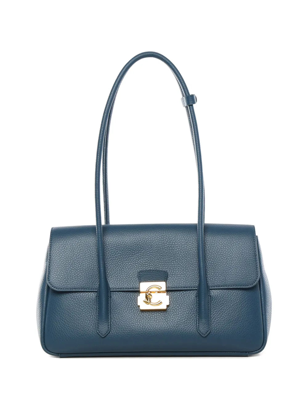 Coccinelle Turnlock Leather Shoulder Bag — Same as shown — Size One Size — Front View