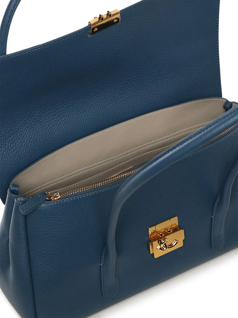 Coccinelle Turnlock Leather Shoulder Bag — Same as shown — Size One Size — Top View