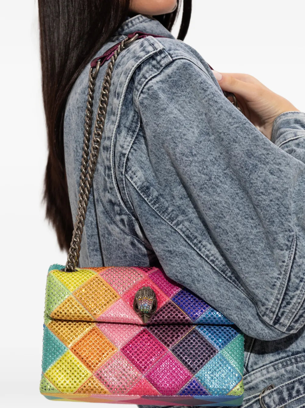 Kurt Geiger London Medium Kensington Crystal Embellished Shoulder Bag — Same as shown — Size One Size — Side View