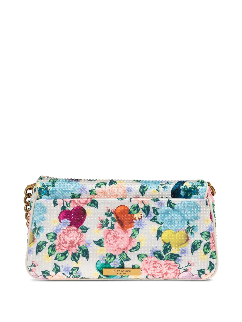 Kurt Geiger London Small Kensington Floral Applique Shoulder Bag — Same as shown — Size One Size — Back View