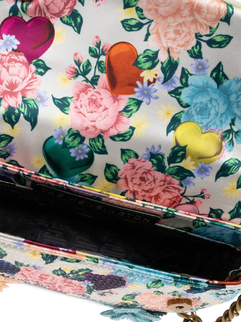 Kurt Geiger London Small Kensington Floral Applique Shoulder Bag — Same as shown — Size One Size — Top View