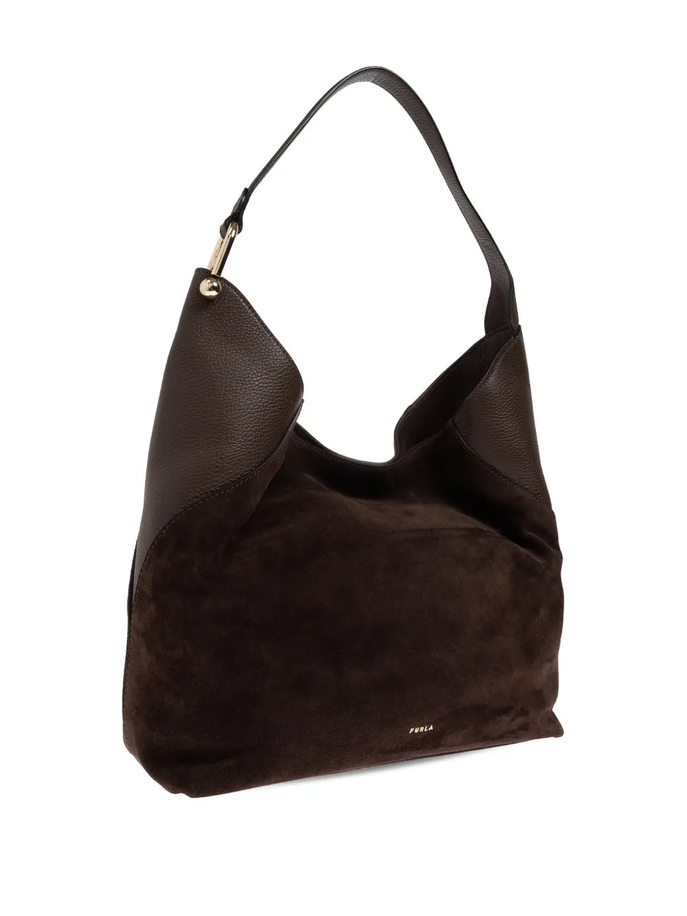 Furla Large Lara Suede Shoulder Bag — Same as shown — Size One Size — Top View