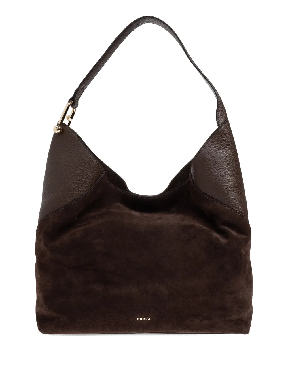 Furla Large Lara Suede Shoulder Bag — Same as shown — Size One Size — Front View