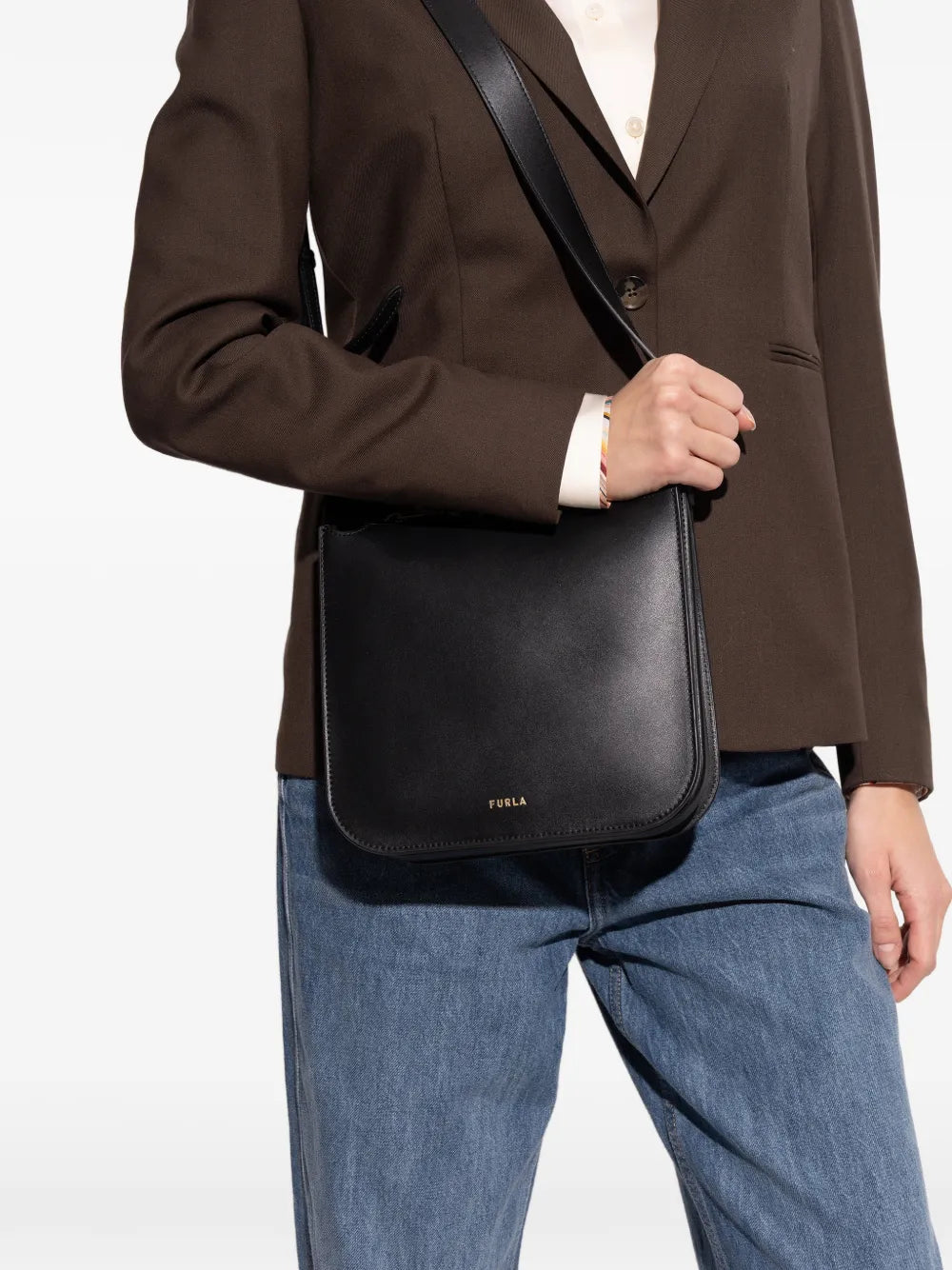 Furla Small Ava Logo Detail Shoulder Bag — Same as shown — Size One Size — Side View
