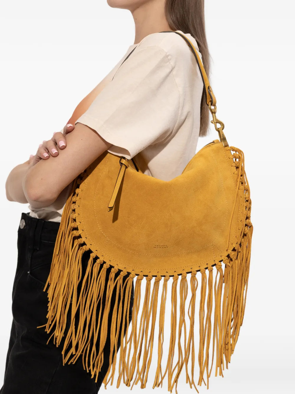 Isabel Marant Oskan Soft Shoulder Bag — Same as shown — Size One Size — Side View