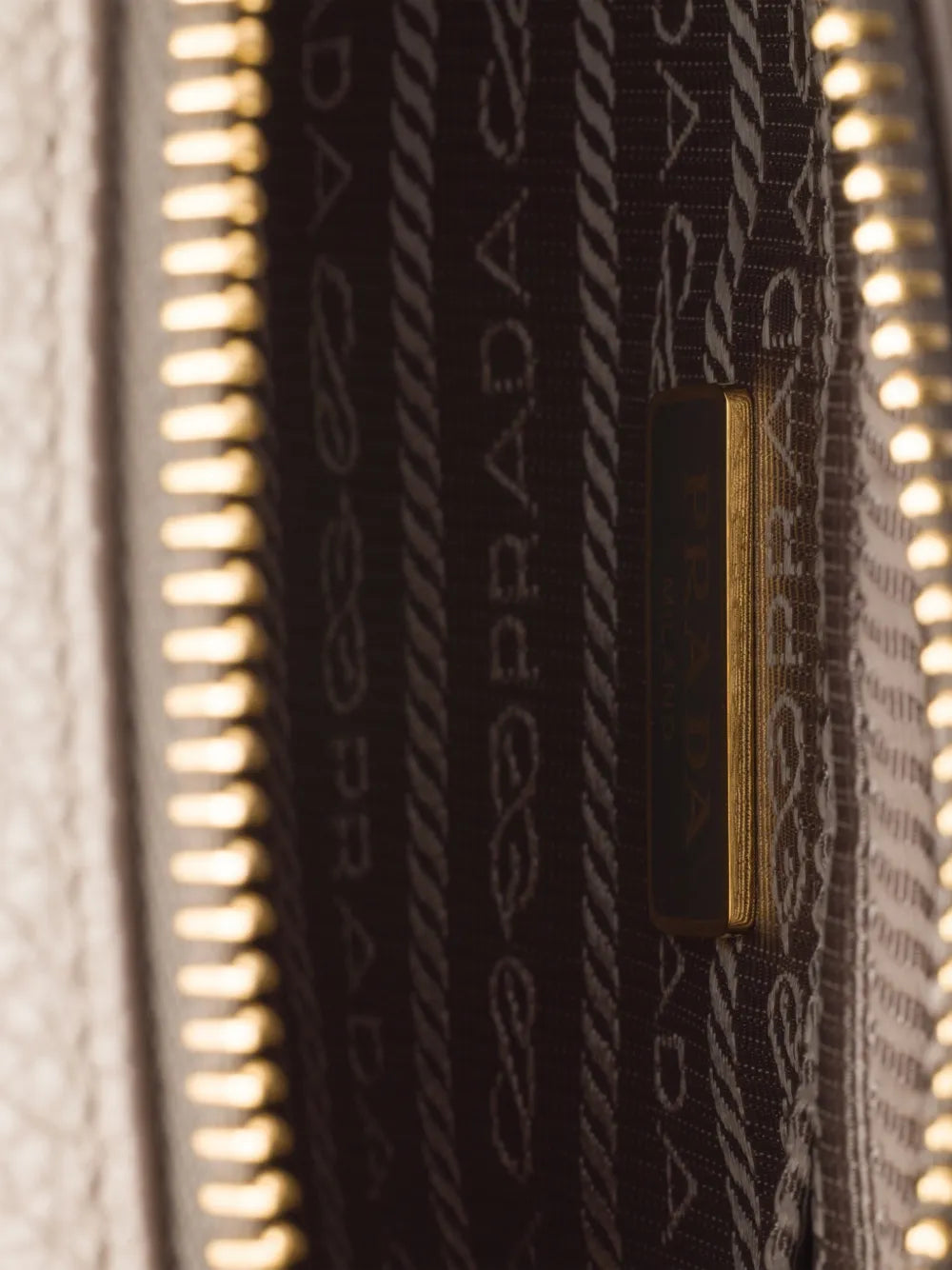 Prada Mini Zip Triangle Logo Leather Shoulder Bag — Same as shown — Size One Size — Top View