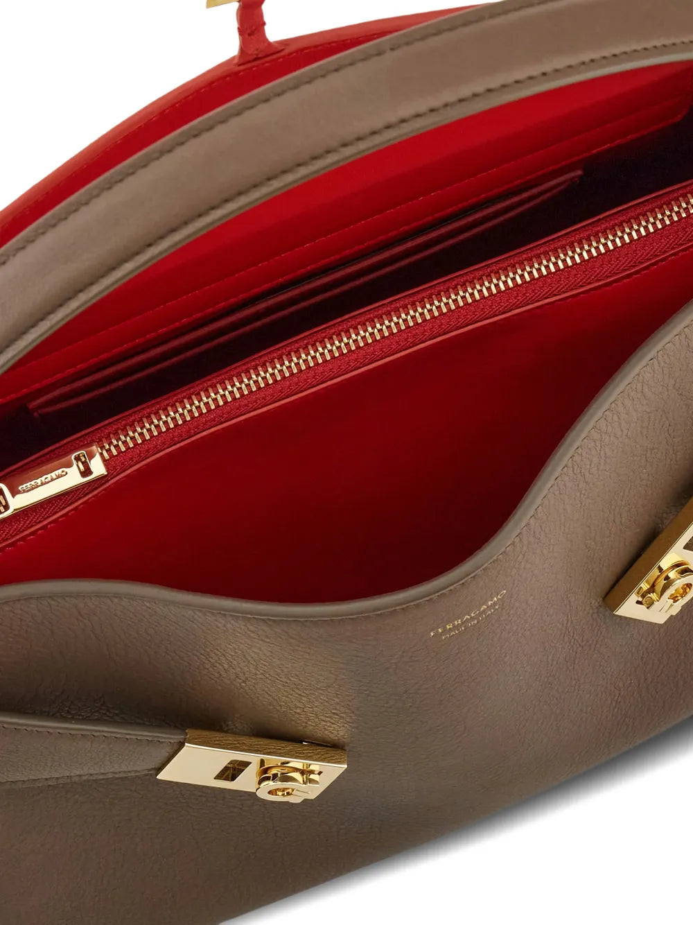 Ferragamo Leather Shoulder Bag — Same as shown — Size One Size — Top View