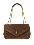 Saint Laurent Medium Lou Lou Quilted Matelasse Shoulder Bag — Same as shown — Size One Size — Front View