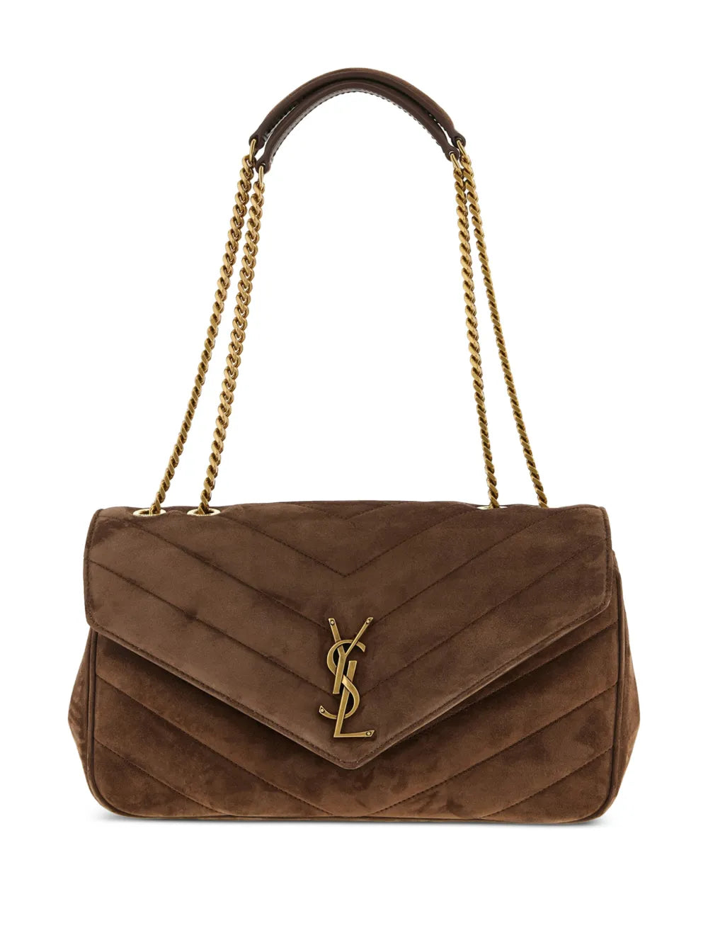 Saint Laurent Medium Lou Lou Quilted Matelasse Shoulder Bag — Same as shown — Size One Size — Front View