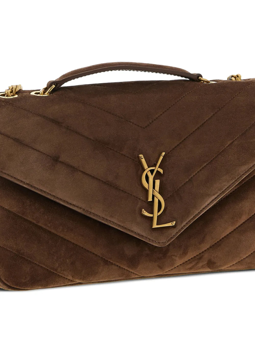 Saint Laurent Medium Lou Lou Quilted Matelasse Shoulder Bag — Same as shown — Size One Size — Back View
