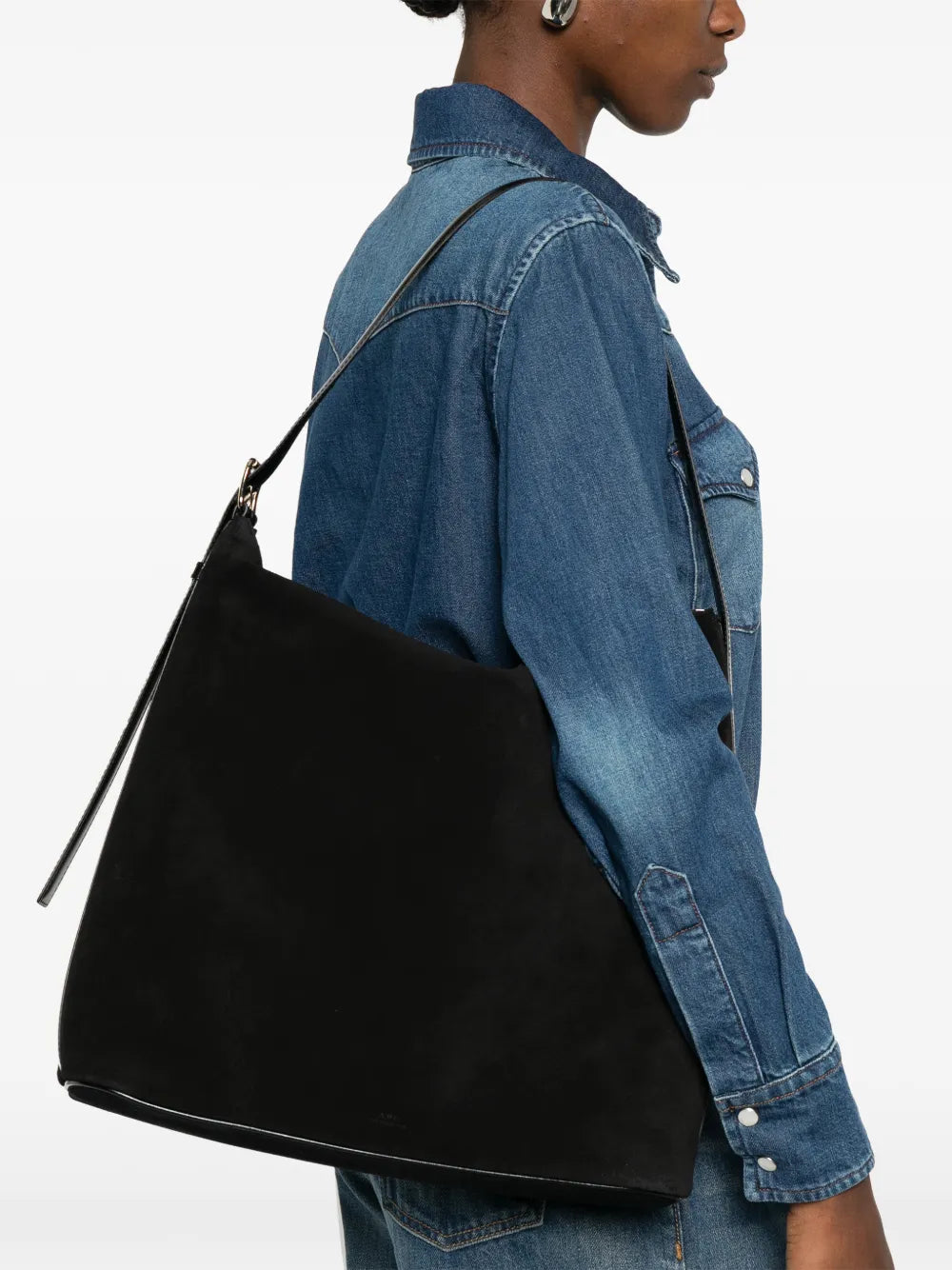 Apc Adjustable Strap Zip Shoulder Bag — Same as shown — Size One Size — Side View