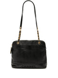 Chanel Pre Owned 1996 1997 Caviar Logo Chain Shoulder Bag — Same as shown — Size One Size — Front View