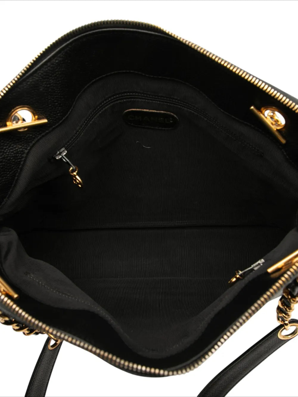 Chanel Pre Owned 1996 1997 Caviar Logo Chain Shoulder Bag — Same as shown — Size One Size — Detail View