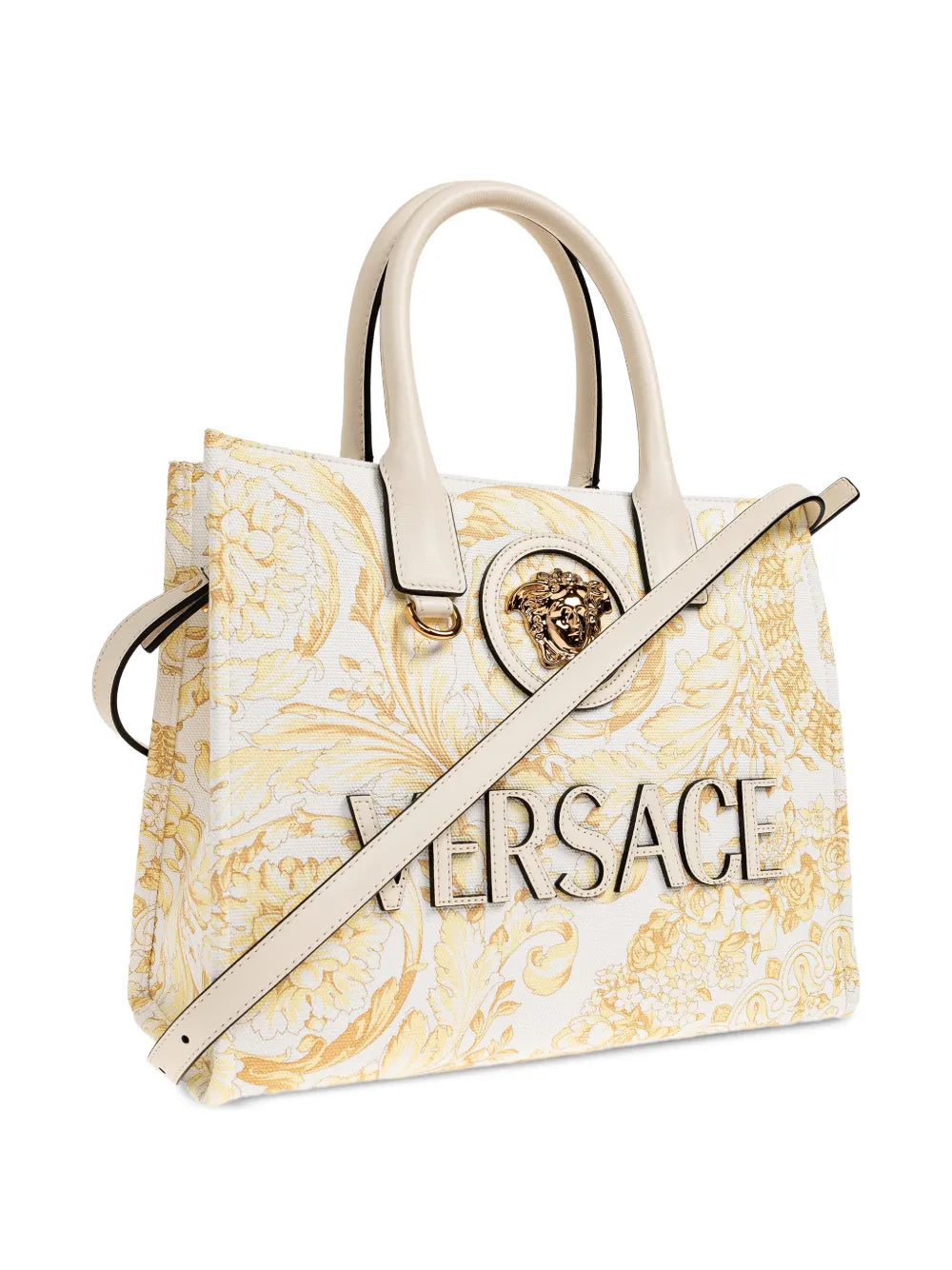 Versace Small La Medusa Printed Canvas Tote Bag — Same as shown — Size One Size — Top View