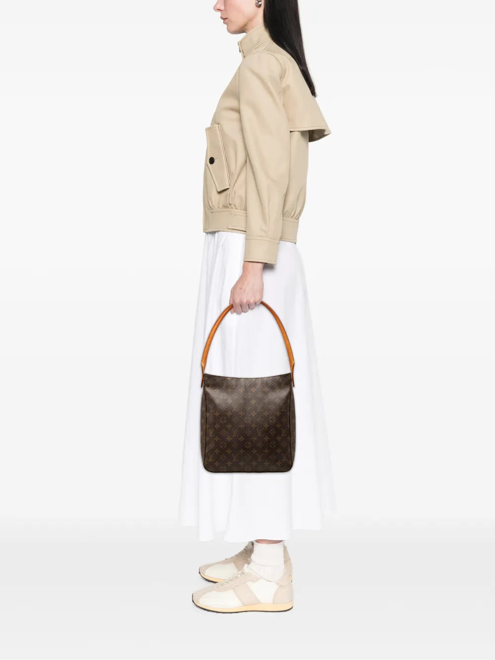 Louis Vuitton Pre Owned 2002 Monogram Looping Gm Shoulder Bag — Same as shown — Size One Size — Side View