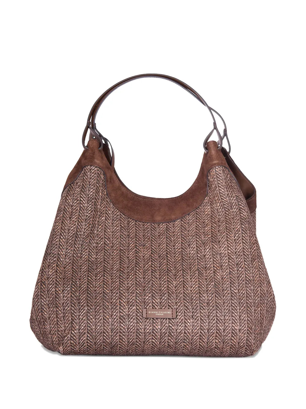 Gianni Chiarini Patterned Leather Shoulder Bag — Same as shown — Size One Size — Front View