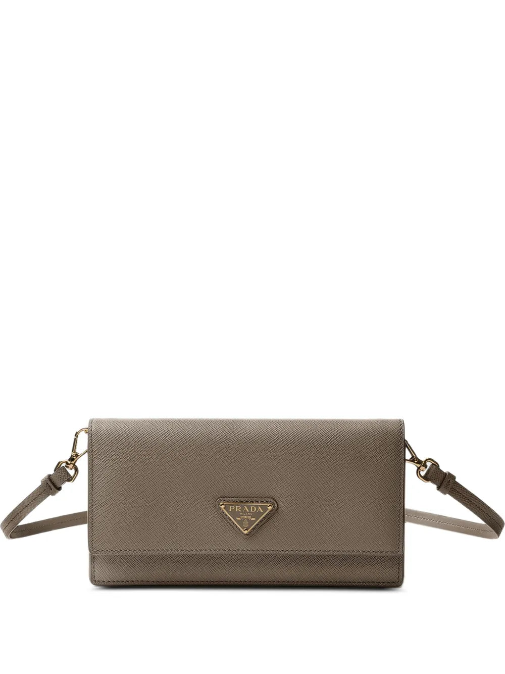 Prada Triangle Logo Leather Mini Bag — Same as shown — Size One Size — Front View