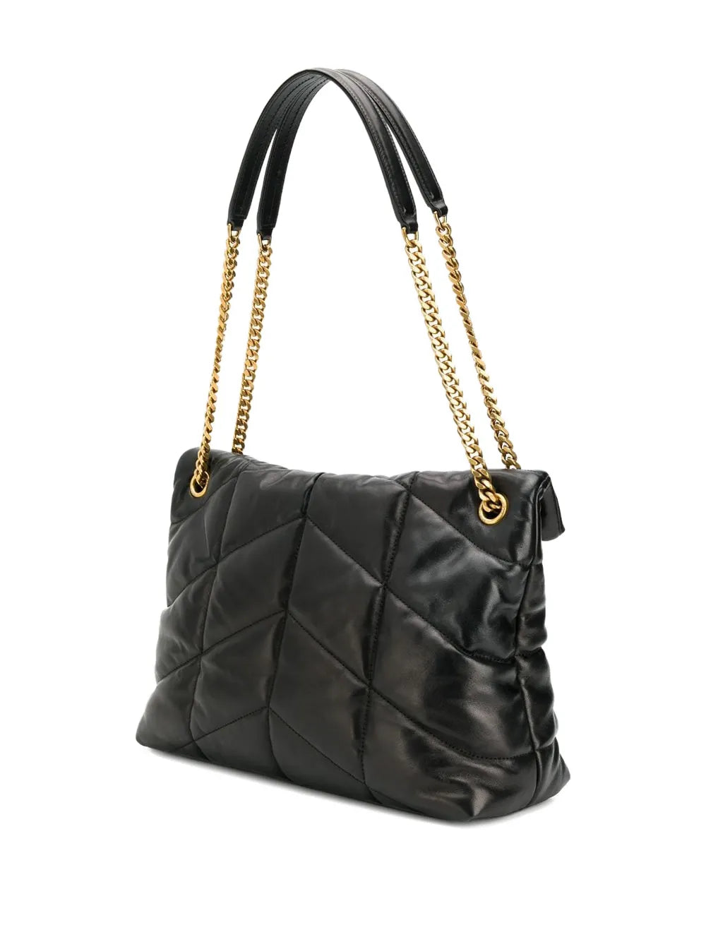 Saint Laurent Loulou Chevron Pattern Shoulder Bag — Same as shown — Size One Size — Side View