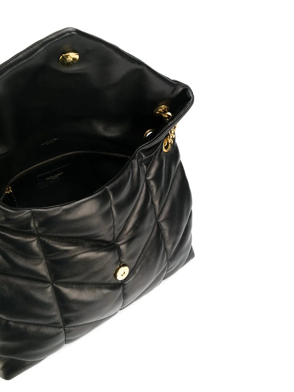 Saint Laurent Loulou Chevron Pattern Shoulder Bag — Same as shown — Size One Size — Back View
