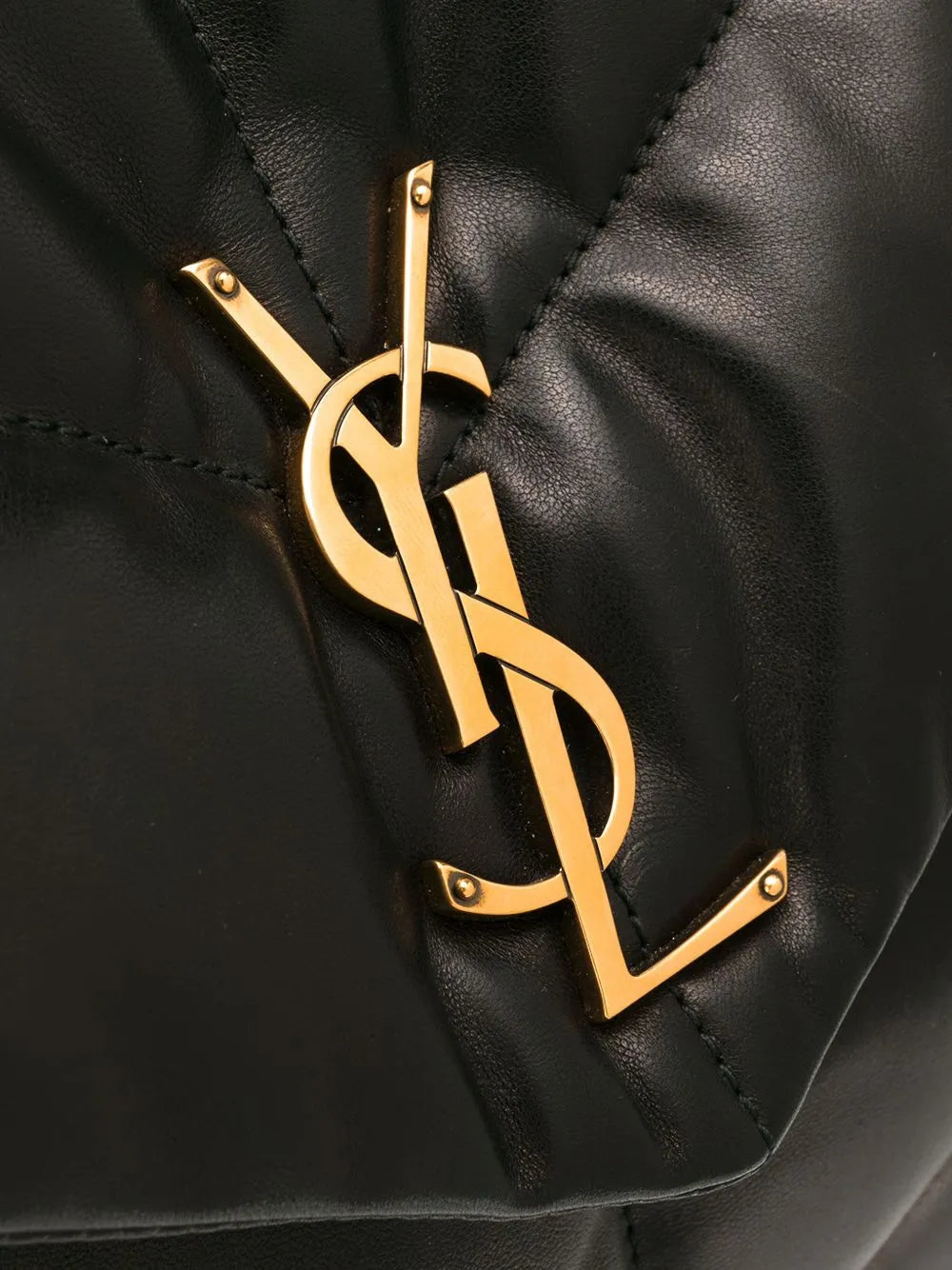 Saint Laurent Loulou Chevron Pattern Shoulder Bag — Same as shown — Size One Size — Top View