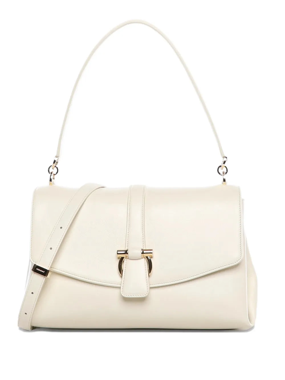 Ferragamo Logo Buckle Shoulder Bag — Same as shown — Size One Size — Front View