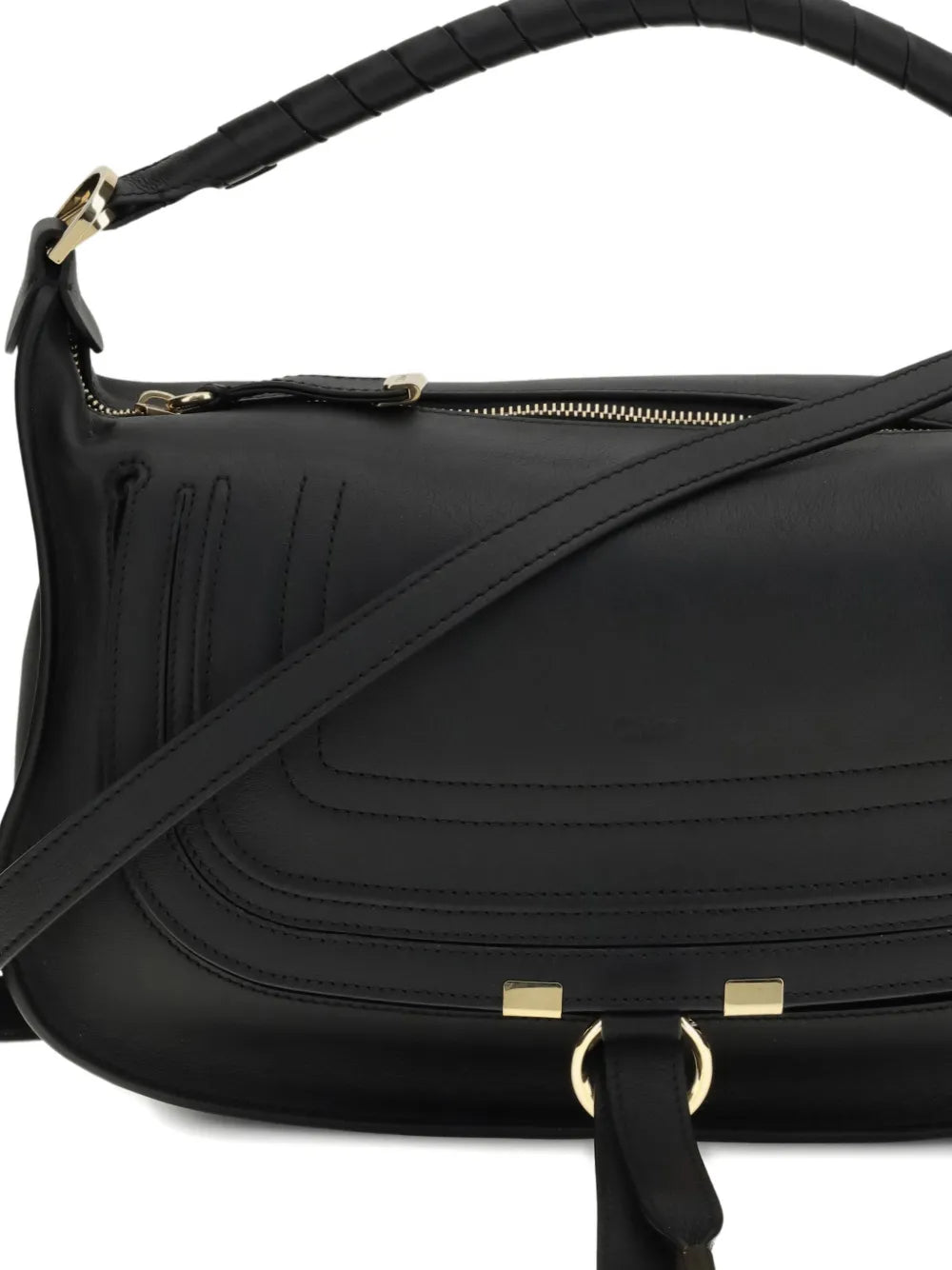 Chloe Small Marcie Leather Shoulder Bag — Same as shown — Size One Size — Top View
