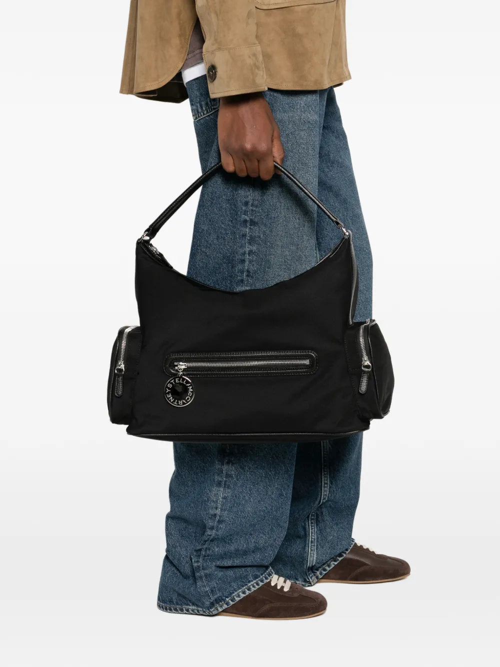 Stella Mccartney Dartmoor Zip Pocket Shoulder Bag — Same as shown — Size One Size — Side View