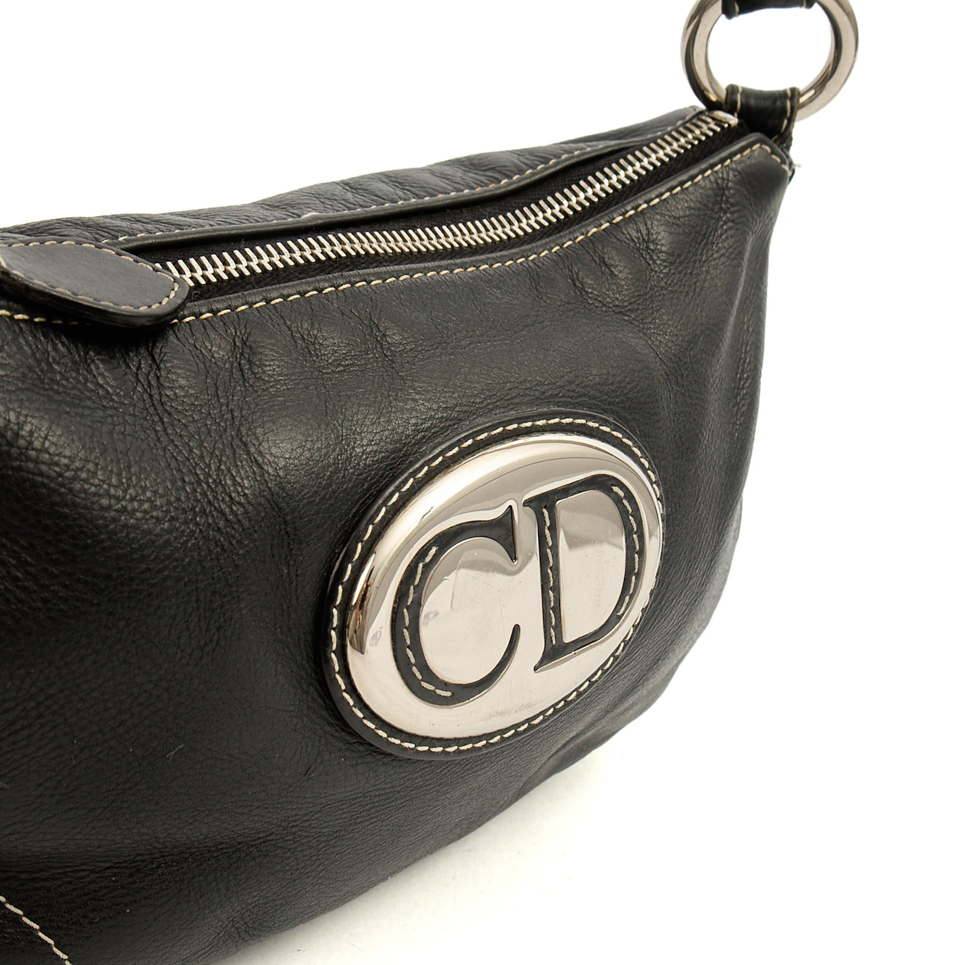 Christian Dior Shoulder Bag in Black, Leather — Alternate View 7