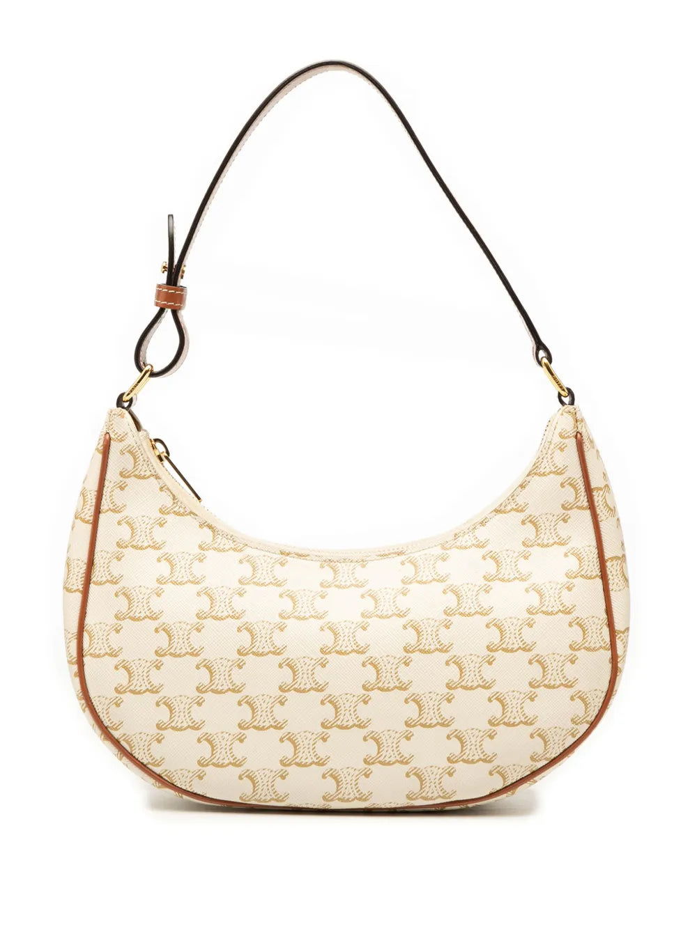Celine Pre Owned 2021 Triomphe Coated Canvas Ava Shoulder Bag — Same as shown — Size One Size — Front View