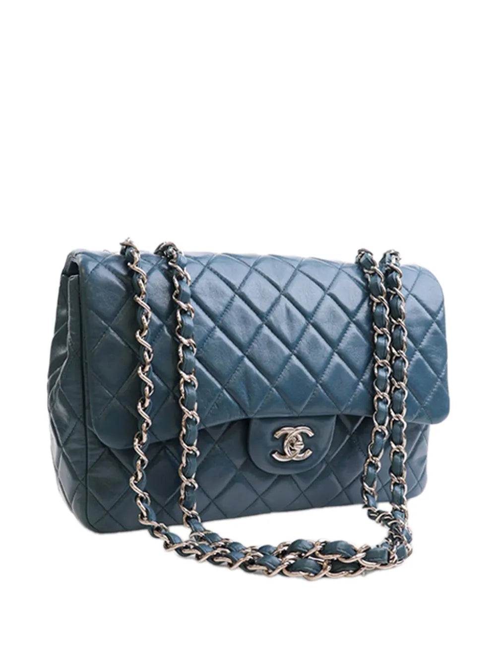 Chanel Pre Owned 2008 2009 Jumbo Classic Lambskin Single Flap Shoulder Bag — Same as shown — Size One Size — Top View