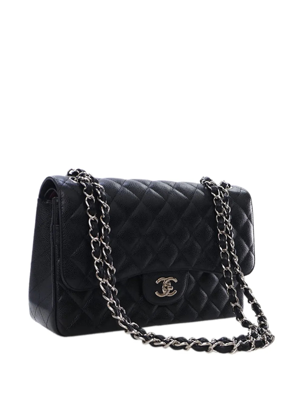 Chanel Pre Owned 2016 2017 Jumbo Classic Caviar Double Flap Shoulder Bag — Same as shown — Size One Size — Top View