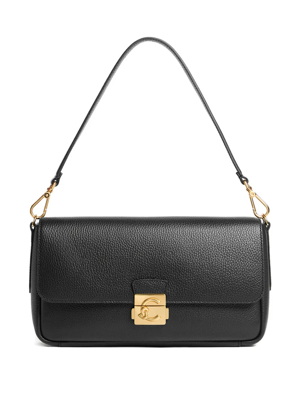 Coccinelle Large C Me Lock Turnlock Shoulder Bag — Same as shown — Size One Size — Front View