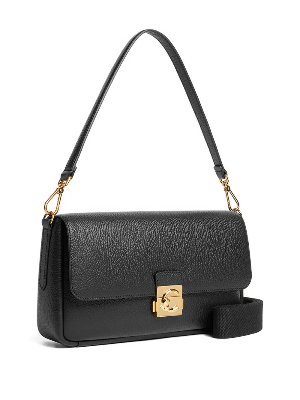 Coccinelle Large C Me Lock Turnlock Shoulder Bag — Same as shown — Size One Size — Side View