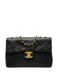 Chanel Pre Owned 1994 1996 Maxi Xl Classic Lambskin Single Flap Shoulder Bag — Same as shown — Size One Size — Front View