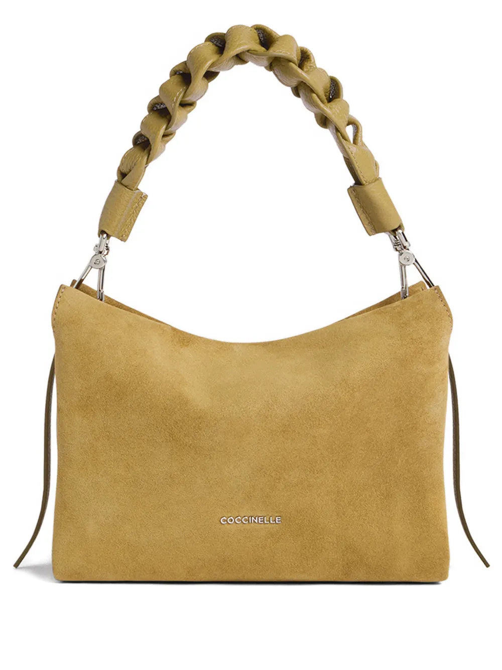 Coccinelle Boheme Suede Braided Detail Shoulder Bag — Same as shown — Size One Size — Front View