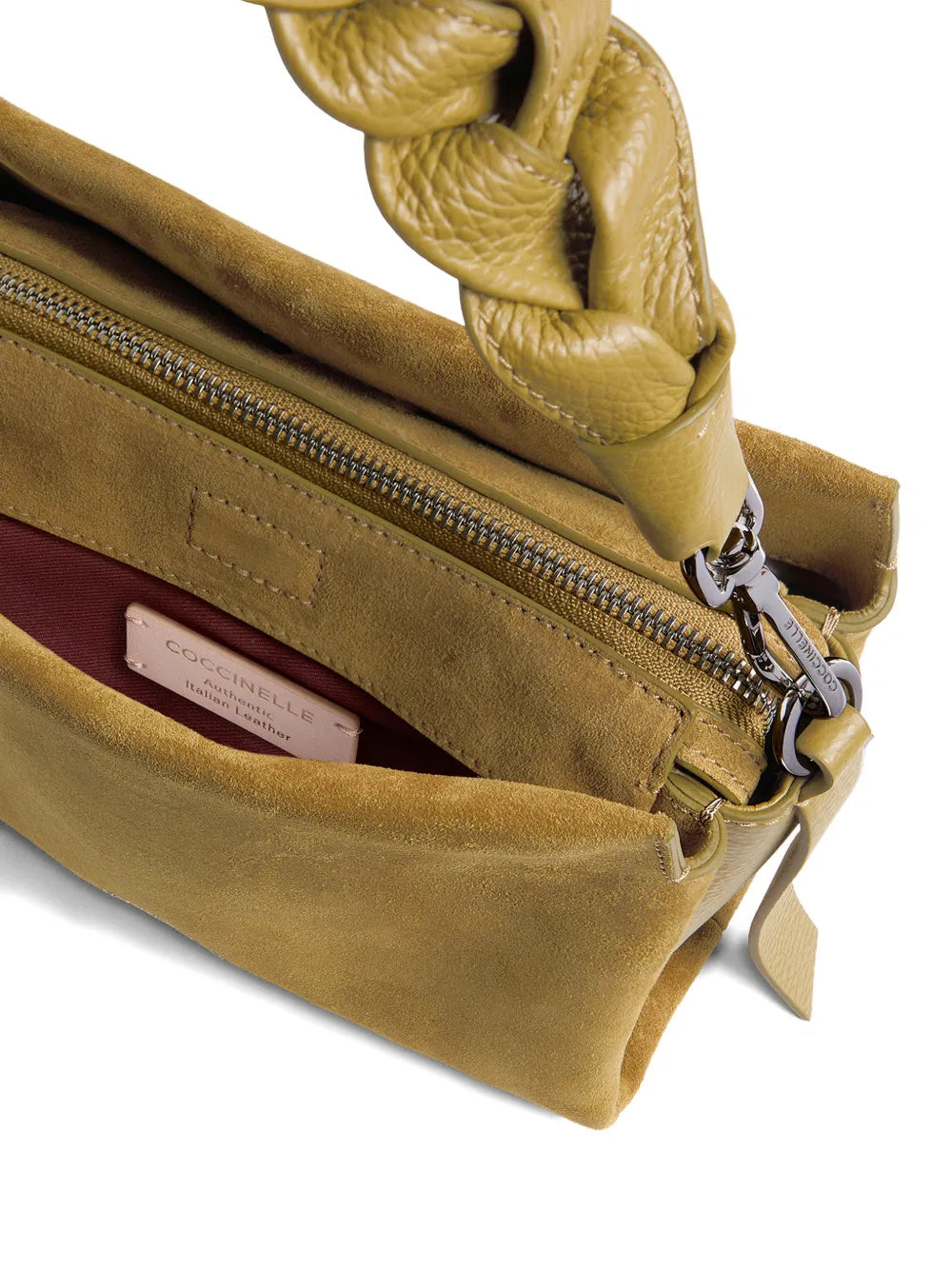 Coccinelle Boheme Suede Braided Detail Shoulder Bag — Same as shown — Size One Size — Back View