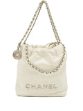 Chanel Pre Owned 22 Mini Quilted Leather Bag — Same as shown — Size One Size — Front View